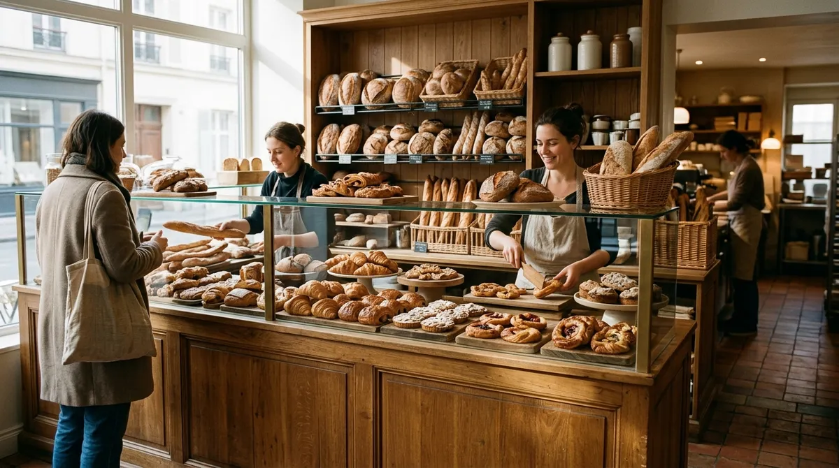 Intérieur d’une boulangerie de quartier